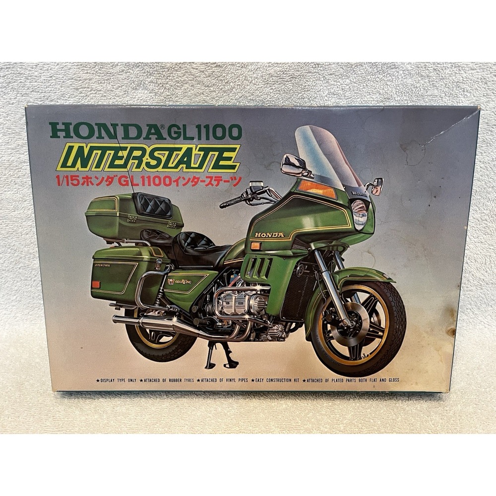 VINTAGE FUJIMI HONDA GL 1100 INTERSTATE MOTORCYCLE 1/15 MODEL KIT COMPLETE NEW